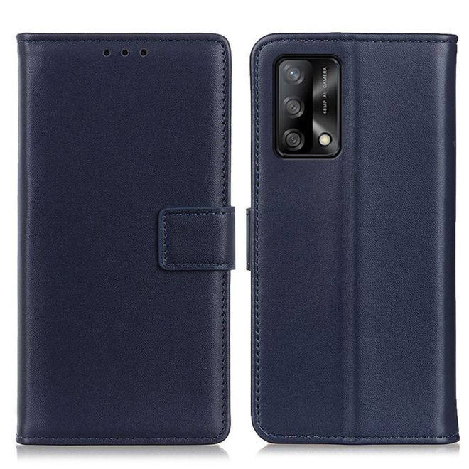 Oppo A74 4G Handy Hülle - Classic II Leder Bookcover Series - blau