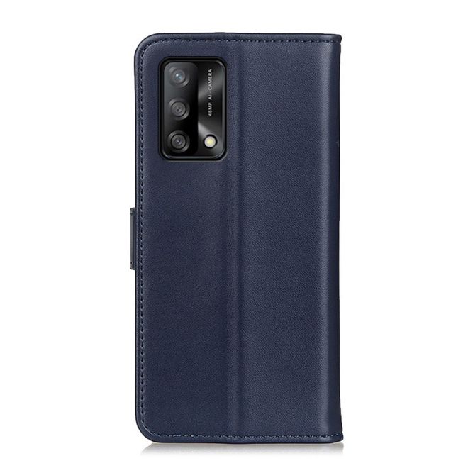 Oppo A74 4G Handy Hülle - Classic II Leder Bookcover Series - blau