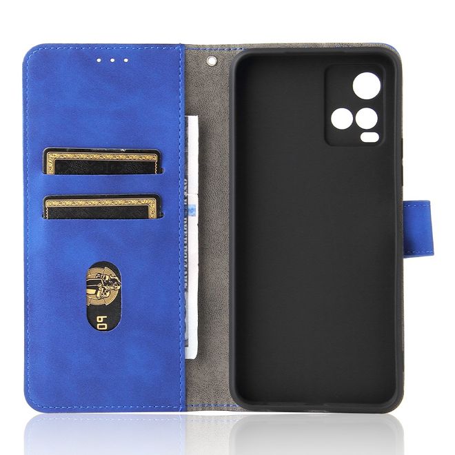 vivo Y21 / Y21s / Y33s Handy Hülle - Classic IV Leder Bookcover Series - blau