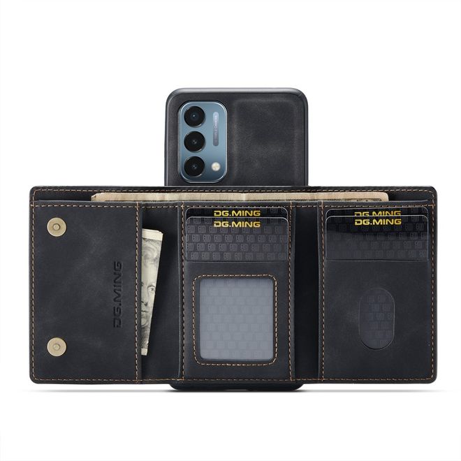 DG Ming - OnePlus Nord N200 5G Hülle - Hardcase mit abnehmbarem Portemonnaie - M1 Series - schwarz