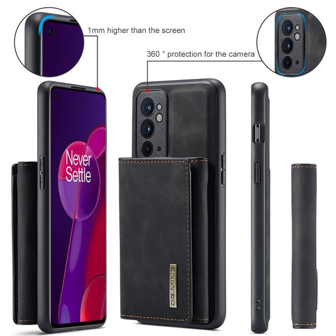 DG Ming - OnePlus 9RT 5G Hülle - Hardcase mit abnehmbarem Portemonnaie - M1 Series - schwarz
