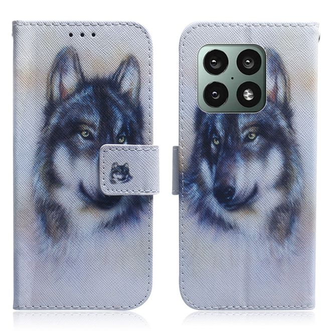 OnePlus 10 Pro Handy Hülle - Leder Bookcover Image Series - Wolf