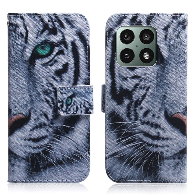 OnePlus 10 Pro Handy Hülle - Leder Bookcover Image Series - Tiger