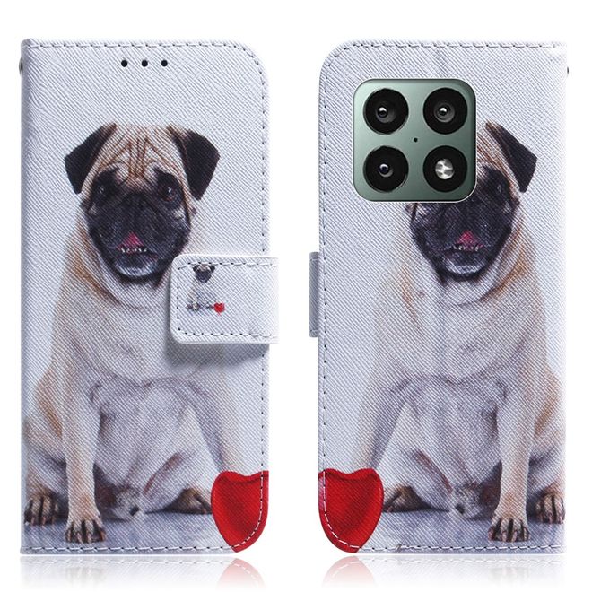 OnePlus 10 Pro Handy Hülle - Leder Bookcover Image Series - Mops