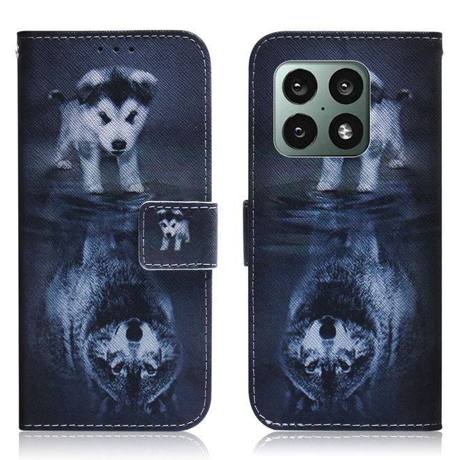 OnePlus 10 Pro Handy Hülle - Leder Bookcover Image Series - Baby Wolf