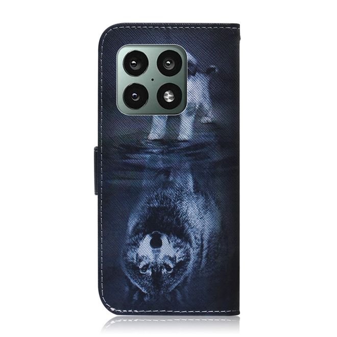 OnePlus 10 Pro Handy Hülle - Leder Bookcover Image Series - Baby Wolf