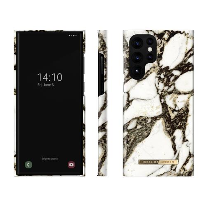 iDeal of Sweden - Samsung Galaxy S22 Ultra Hülle - Printed Case - Calcatta Golden Marble