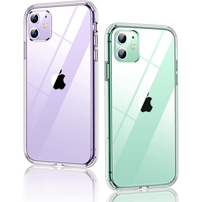 iPhone 11 Case (PC / TPU Case) - Polycarbonate Back + TPU Edges - Transparent