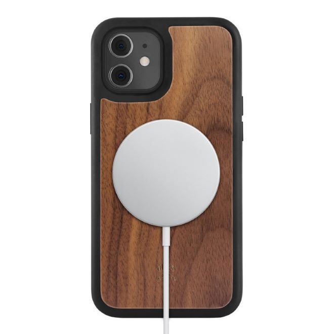 Woodcessories - iPhone 12 mini Hülle - MagSafe Bumper Echtholz Series - Walnuss