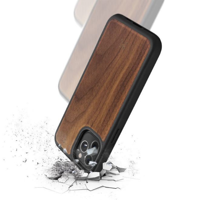 Woodcessories - iPhone 12 mini Hülle - MagSafe Bumper Echtholz Series - Walnuss