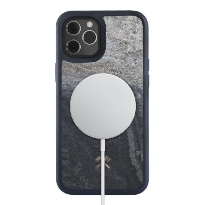 Woodcessories - iPhone 12 / iPhone 12 Pro Hülle - MagSafe Bumper Stone Series - grau