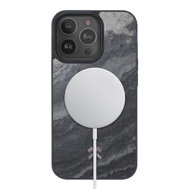 Woodcessories - iPhone 13 Pro Hülle - MagSafe Bumper Stone Series - grau