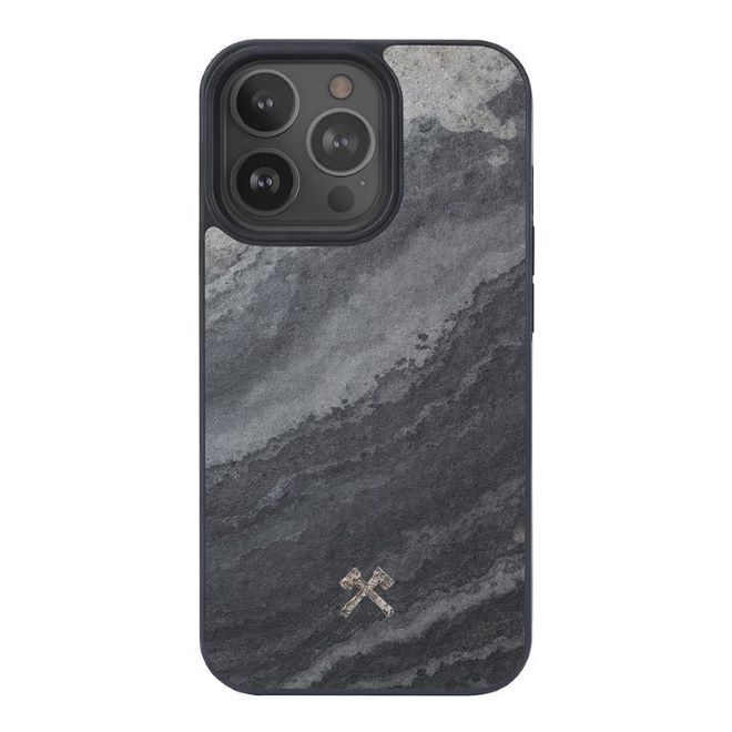 Woodcessories - iPhone 13 Pro Hülle - MagSafe Bumper Stone Series - grau