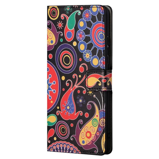 iPhone 13 Pro Max Handy Hülle - Leder Bookcover Image Series - farbiges Muster