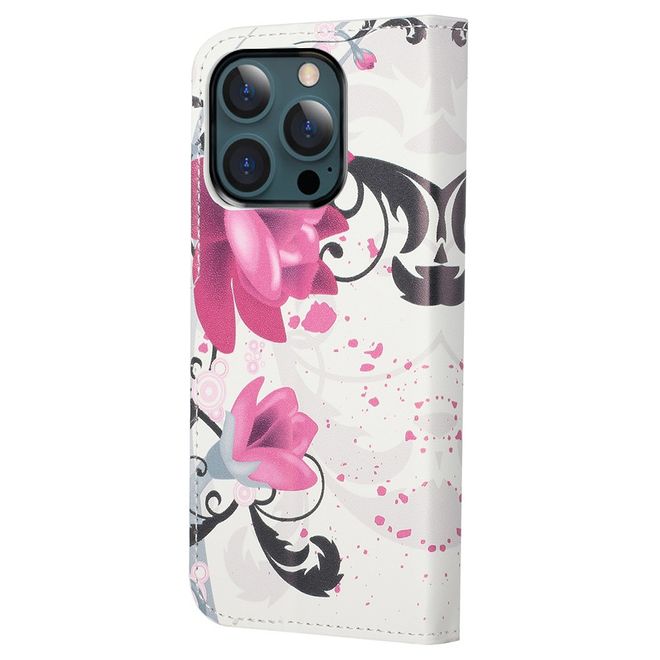 iPhone 13 Pro Max Phone Case - Leather Bookcover Image Series - Lotus Flower