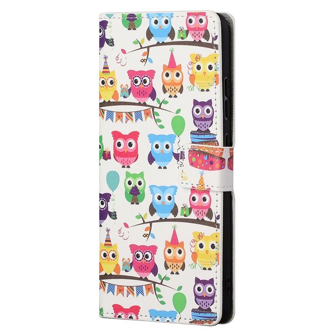iPhone 13 Pro Max Phone Case - Leather Bookcover Image Series - Owl Family