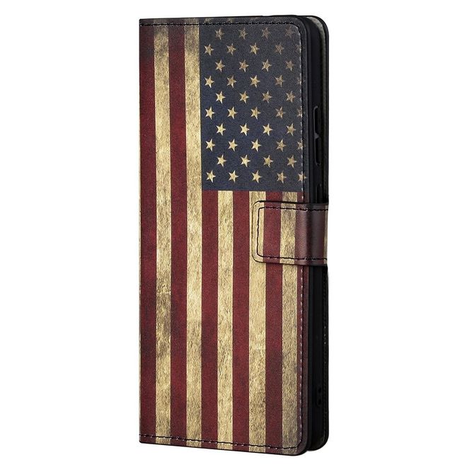 iPhone 13 Pro Max Phone Case - Leather Bookcover Image Series - USA Flag