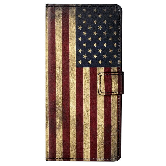 iPhone 13 Pro Max Phone Case - Leather Bookcover Image Series - USA Flag