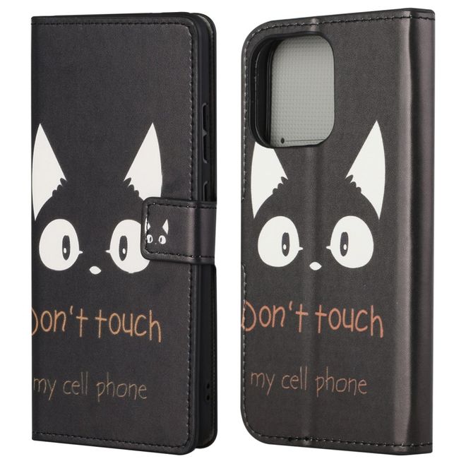iPhone 13 Pro Phone Case - Leather Book Cover Image Series - Angry Smiley