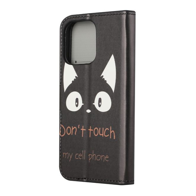 iPhone 13 Pro Phone Case - Leather Book Cover Image Series - Angry Smiley