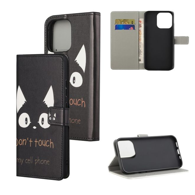 iPhone 13 Pro Phone Case - Leather Book Cover Image Series - Angry Smiley