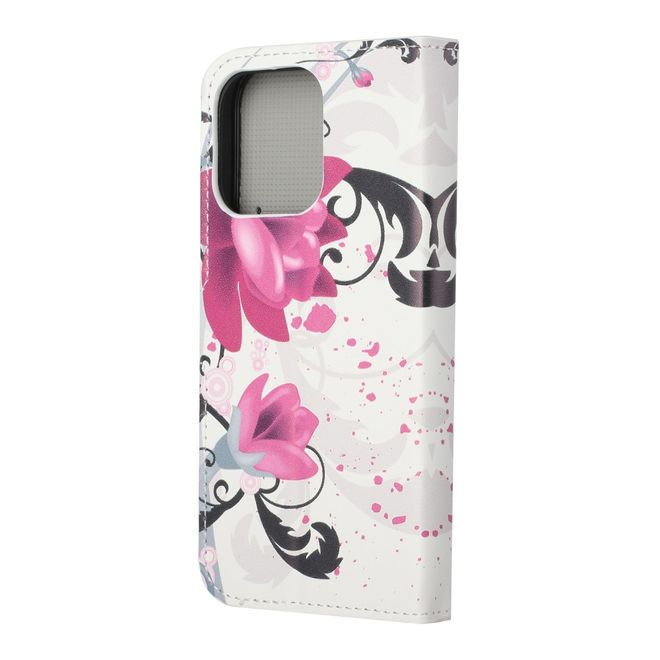 iPhone 13 Pro Phone Case - Leather Book Cover Image Series - Lotus Flower
