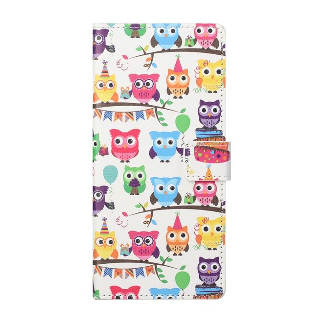 iPhone 13 Pro Phone Case - Leather Bookcover Image Series - Owl Family