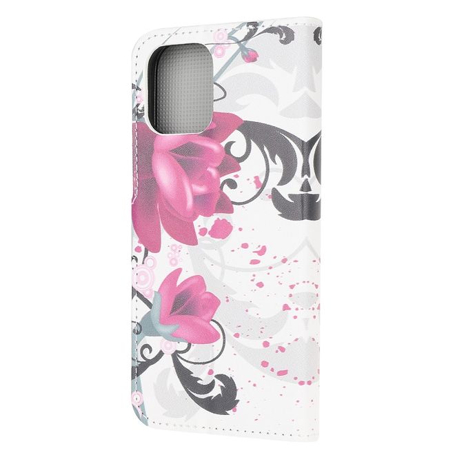 iPhone 13 mini Handy Hülle - Leder Bookcover Image Series - Lotus Blume