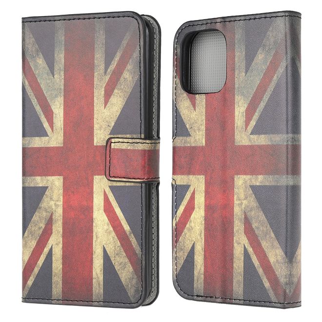iPhone 13 mini Handy Hülle - Leder Bookcover Image Series - UK Flagge