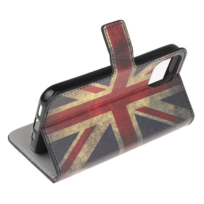 iPhone 13 mini Handy Hülle - Leder Bookcover Image Series - UK Flagge