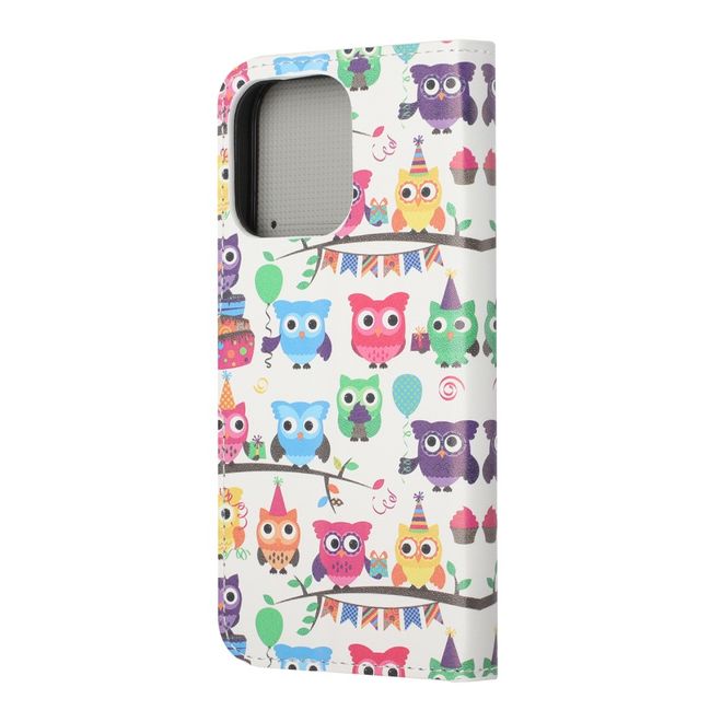 iPhone 13 Phone Case - Leather Bookcover Image Series - Owl Family