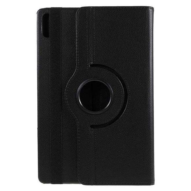 Lenovo Tab P12 Pro Case - 360° Rotating Leather Case - Black