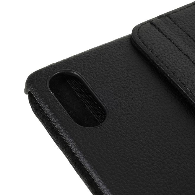 Lenovo Tab P12 Pro Case - 360° Rotating Leather Case - Black