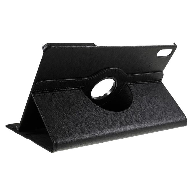 Lenovo Tab P12 Pro Case - 360° Rotating Leather Case - Black