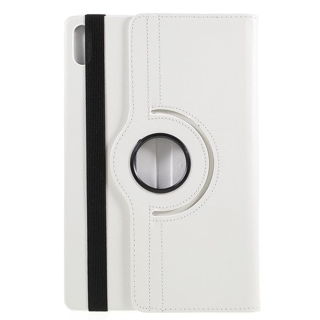 Lenovo Tab P12 Pro Case - 360° Rotating Leather Case - White