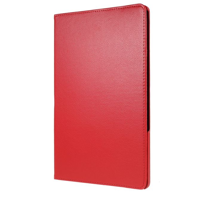 Lenovo Tab P12 Pro Hülle - 360° rotierbares Case aus Leder - rot