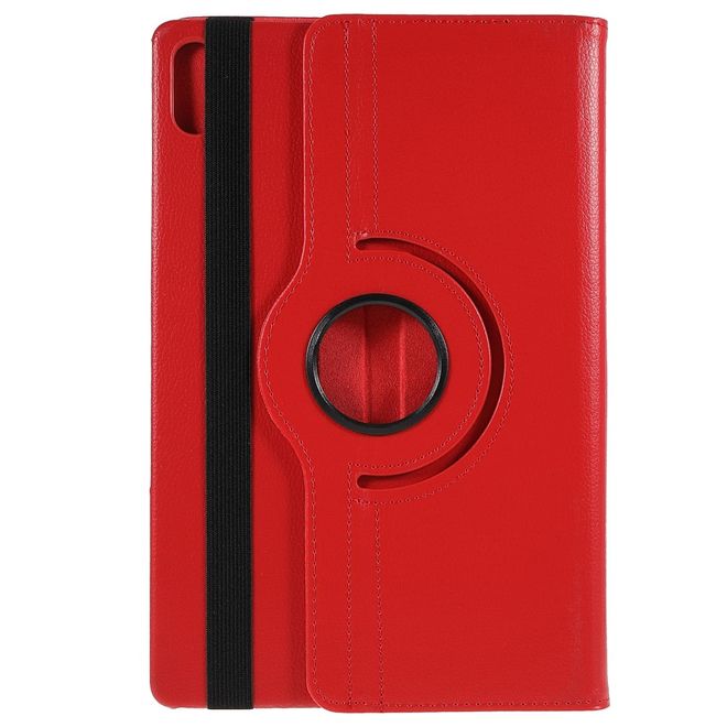 Lenovo Tab P12 Pro Hülle - 360° rotierbares Case aus Leder - rot