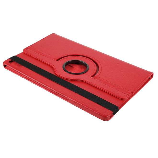 Lenovo Tab P12 Pro Hülle - 360° rotierbares Case aus Leder - rot