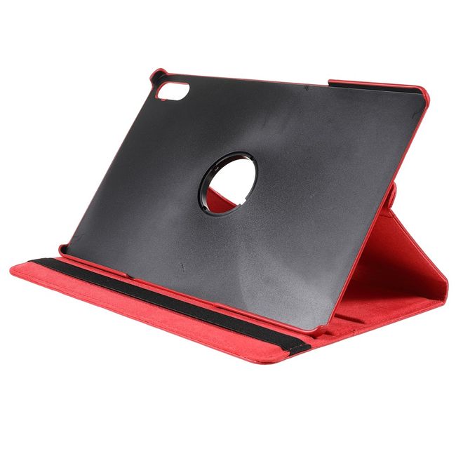 Lenovo Tab P12 Pro Hülle - 360° rotierbares Case aus Leder - rot