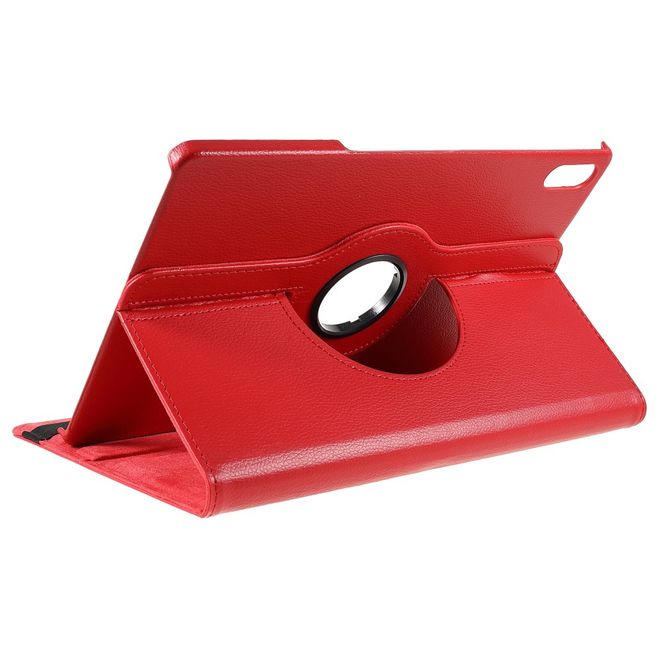 Lenovo Tab P12 Pro Hülle - 360° rotierbares Case aus Leder - rot