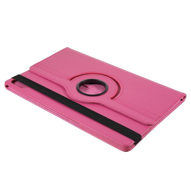 Lenovo Tab P12 Pro Hülle - 360° rotierbares Case aus Leder - rosa