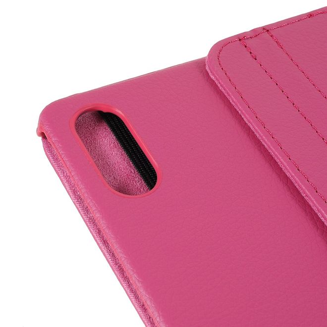 Lenovo Tab P12 Pro Hülle - 360° rotierbares Case aus Leder - rosa