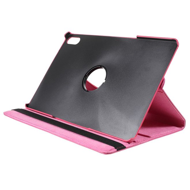 Lenovo Tab P12 Pro Hülle - 360° rotierbares Case aus Leder - rosa