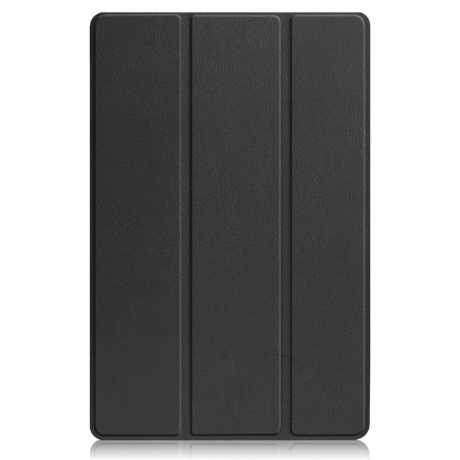 Lenovo Tab P12 Pro Leder Hülle - dreifach faltbar - schwarz