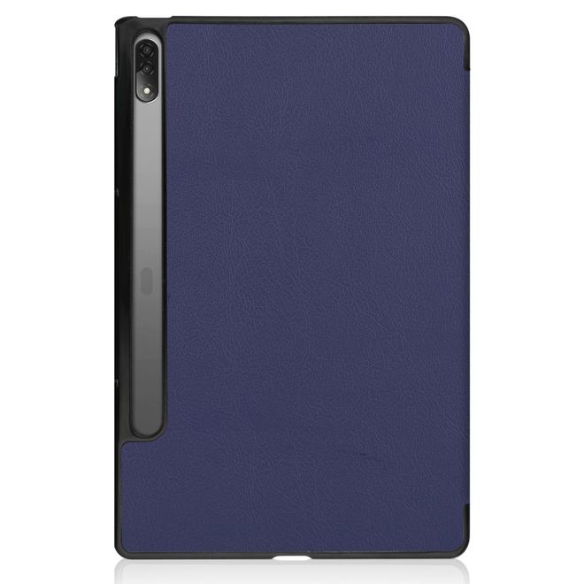 Lenovo Tab P12 Pro Leder Hülle - dreifach faltbar - blau