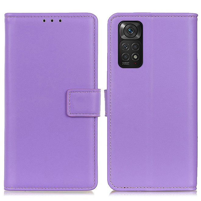 Xiaomi Redmi Note 11S / 11 Handy Hülle - Classic II Leder Bookcover Series - purpur