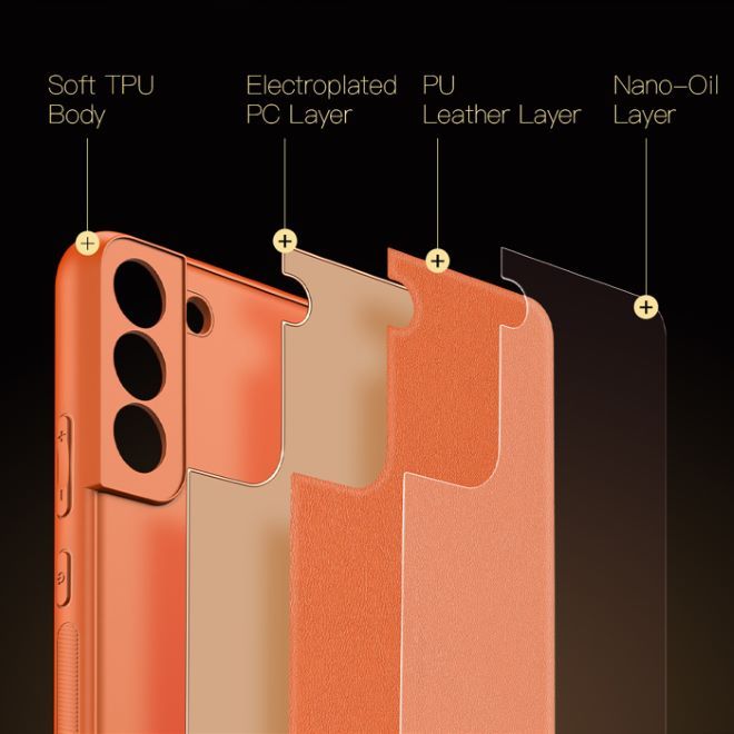 Dux Ducis - Samsung Galaxy S22+ Hülle - Edles Hardcase - Yolo Series - orange