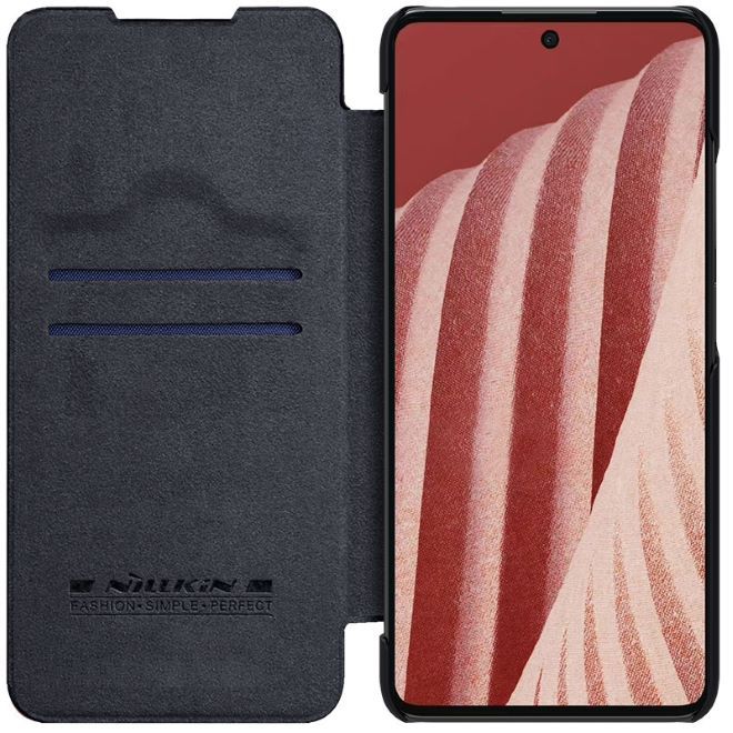 Nillkin - Samsung Galaxy A73 5G Hülle - Leder Book Case - Qin Pro Series - schwarz