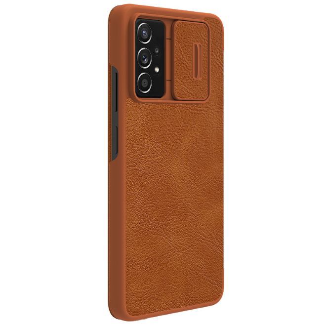 Nillkin - Samsung Galaxy A73 5G Hülle - Leder Book Case - Qin Pro Series - braun