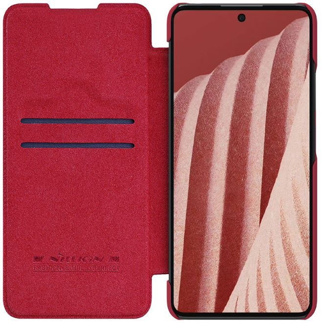 Nillkin - Samsung Galaxy A73 5G Hülle - Leder Book Case - Qin Pro Series - rot